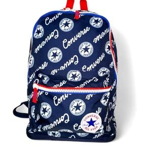 Converse Canvas Back Pack Unisex Classic Basketball Logo Patriotic School Travel